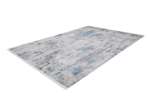 Modern Digital Area Rug – Blue Non Slip Washable Floor Carpet for Living Room