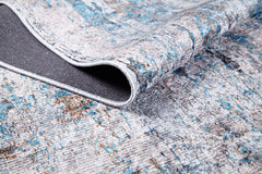 Modern Digital Area Rug – Blue Non Slip Washable Floor Carpet for Living Room