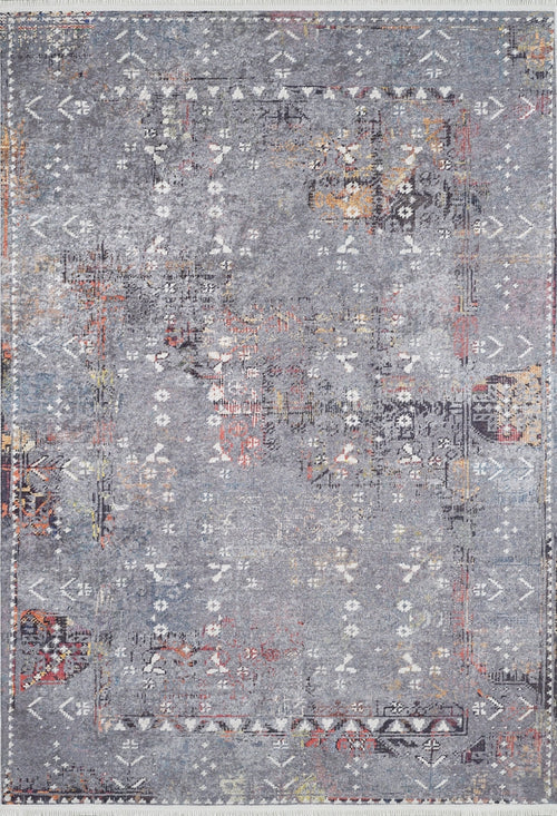 Modern Area Rug – Grey Digital Print Carpet | Non Slip, Antibacterial & Washable Floor Rug