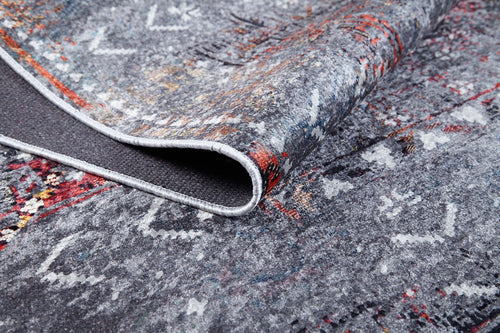 Modern Area Rug – Grey Digital Print Carpet | Non Slip, Antibacterial & Washable Floor Rug