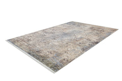 Modern Digital Area Rug – Grey Non Slip Antibacterial Carpet for Living Room