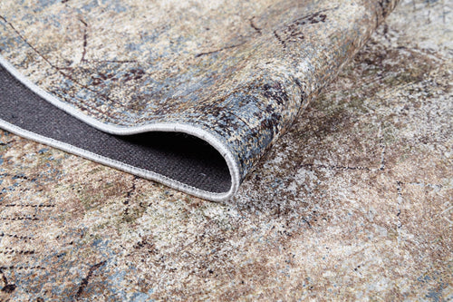 Modern Digital Area Rug – Grey Non Slip Antibacterial Carpet for Living Room