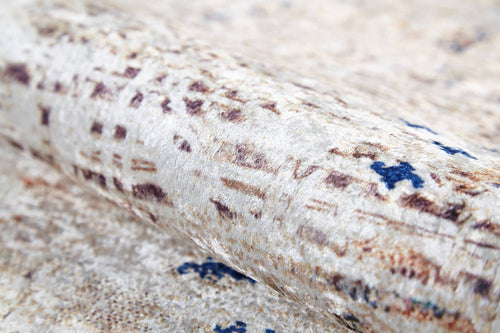 Modern Digital Print Rug – Cream Area Rug | Non Slip, Antibacterial Carpet