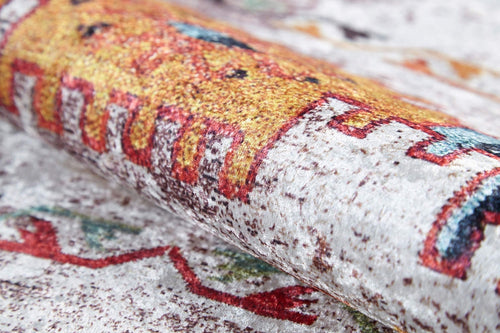 Grey Geometric Area Rug – Digital Print Rug | Antibacterial, Non Slip Carpet