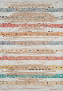 Orange Striped Area Rug – Digital Print Rug, Antibacterial & Non Slip Carpet