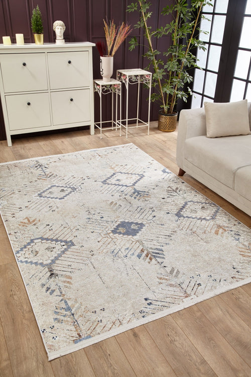 Xalapa Beige Modern Digital Print Area Rug