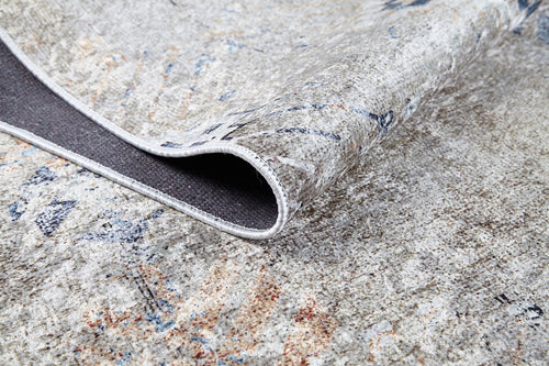 Modern Area Rug – Beige Digital Print Carpet | Non Slip Antibacterial Floor Covering