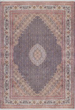 Classic Digital Print Rug - Brown Area Rug Non Slip Antibacterial Carpet