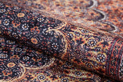 Classic Digital Print Rug - Brown Area Rug Non Slip Antibacterial Carpet