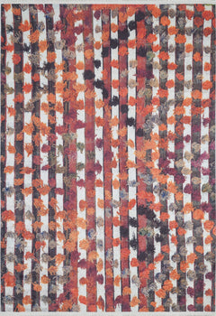 Orange Geometric Area Rug – Digital Print Carpet | Non Slip, Antibacterial Floor Mat