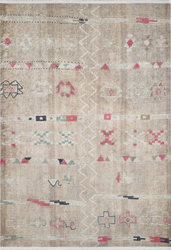 Modern Digital Print Rug – Beige Area Rug With Non Slip, Antibacterial Features