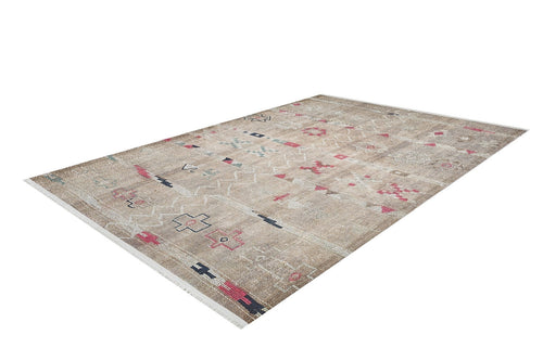 Modern Digital Print Rug – Beige Area Rug With Non Slip, Antibacterial Features