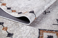 Beige Geometric Area Rug - Digital Print Rug | Antibacterial, Non Slip Carpet