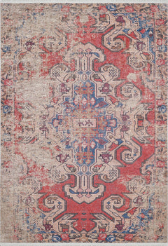 Red Classic Area Rug – Digital Print Carpet | Non Slip, Antibacterial & Washable