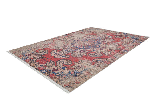 Red Classic Area Rug – Digital Print Carpet | Non Slip, Antibacterial & Washable