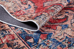 Red Classic Area Rug – Digital Print Carpet | Non Slip, Antibacterial & Washable