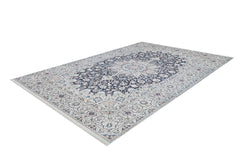 Digital Print Area Rug – Classic Grey Non Slip Washable Floor Carpet