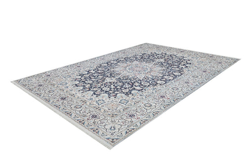 Digital Print Area Rug – Classic Grey Non Slip Washable Floor Carpet