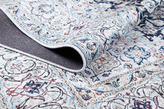 Digital Print Area Rug – Classic Grey Non Slip Washable Floor Carpet