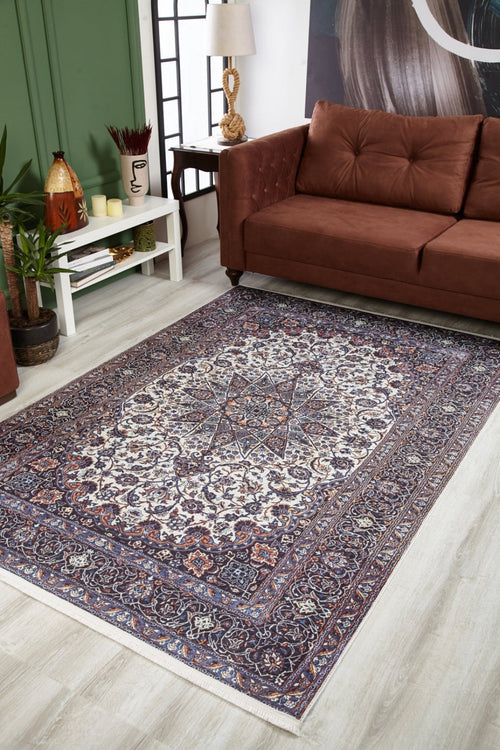 Maisuru Anthracite Classic Digital Print Area Rug