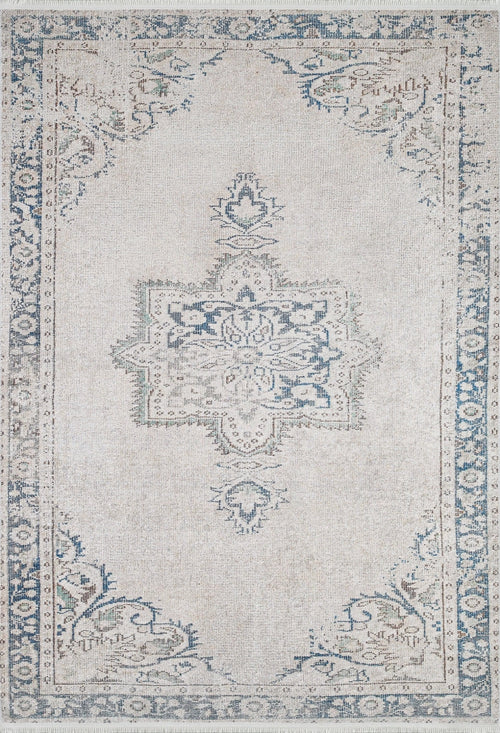 Beige Area Rug – Classic Digital Print Rug | Non Slip, Antibacterial Carpet