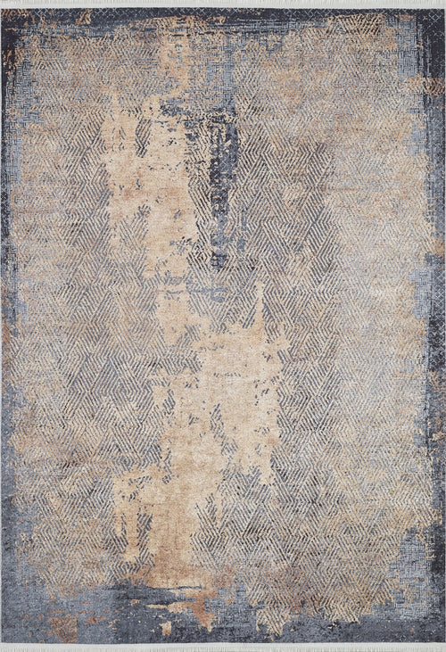 Modern Digital Print Rug - Gold Area Rug Non Slip Antibacterial Carpet