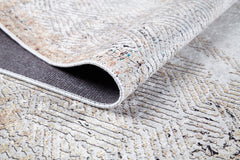 Modern Area Rug – Beige Digital Print Carpet | Non Slip, Antibacterial Floor Rug