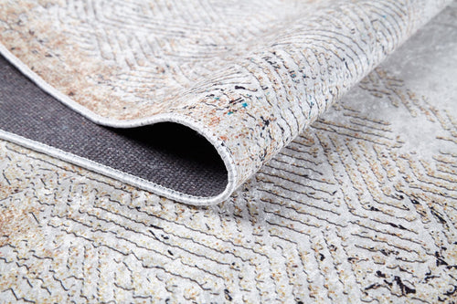 Modern Area Rug – Beige Digital Print Carpet | Non Slip, Antibacterial Floor Rug