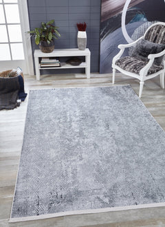 Modern Area Rug - Grey Digital Print Carpet | Non Slip Antibacterial Floor Covering