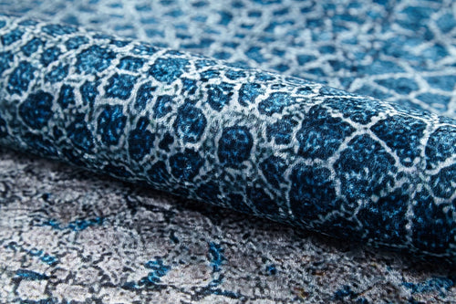 Modern Area Rug – Blue Digital Print Rug | Antibacterial, Non Slip Carpet