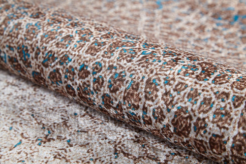 Modern Area Rug - Brown Digital Print Non Slip Antibacterial Carpet for Living Room