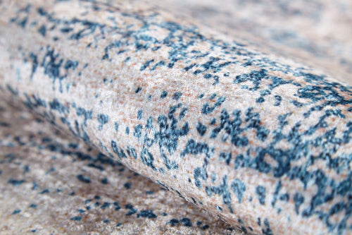 Modern Area Rug - Beige Digital Print Carpet | Non Slip Antibacterial Washable