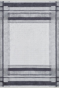 Modern Area Rug - Non Slip Grey Digital Print Antibacterial Carpet for Living Room