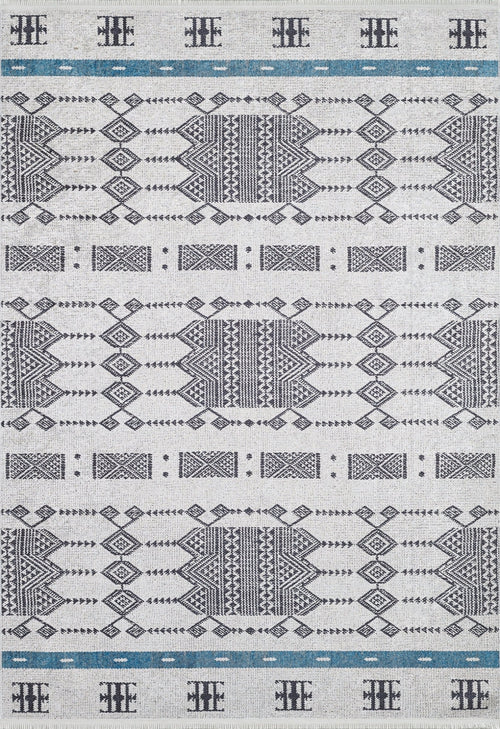 Grey Geometric Area Rug – Digital Print Rug | Non Slip, Antibacterial Carpet