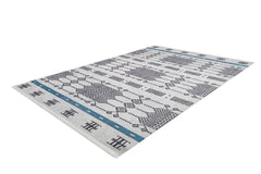 Grey Geometric Area Rug – Digital Print Rug | Non Slip, Antibacterial Carpet