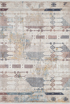 Celaya Beige Geometric Digital Print Area Rug