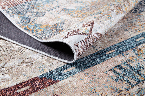 Celaya Beige Geometric Digital Print Area Rug