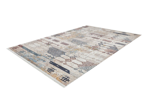 Celaya Beige Geometric Digital Print Area Rug