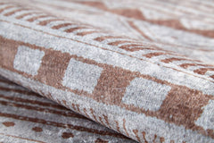 Beige Geometric Area Rug - High Quality Digital Print Rug | Non Slip Carpet