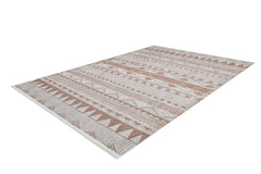 Beige Geometric Area Rug - High Quality Digital Print Rug | Non Slip Carpet