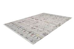 Beige Striped Area Rug – Digital Print Carpet, Non Slip & Washable Floor Covering