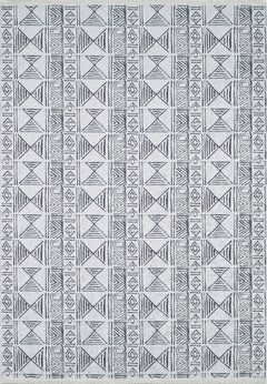 Grey Geometric Area Rug – Digital Print Rug with Non Slip, Antibacterial Design