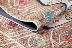 Cream Geometric Area Rug – Digital Print, Non Slip, Antibacterial Carpet