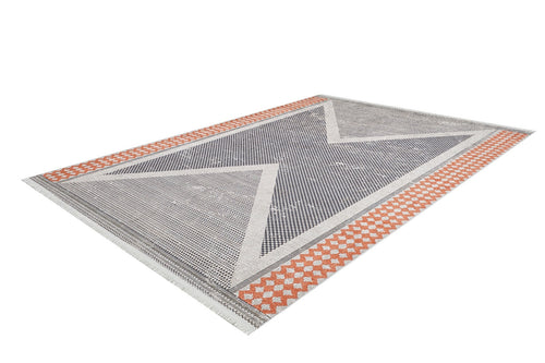 Modern Area Rug - Digital Print Orange Carpet | Non Slip, Antibacterial, Dust Free