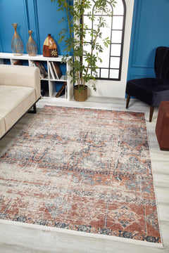 Modern Digital Print Rug – Brown Area Rug, Non Slip & Antibacterial Carpet