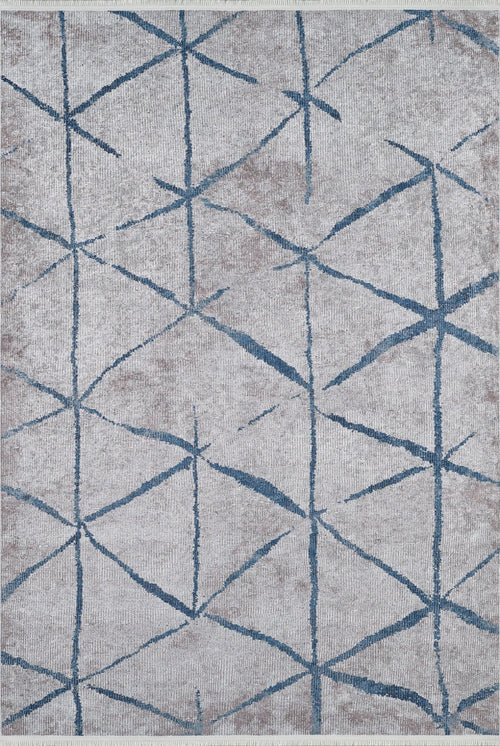 Grey Striped Area Rug - Digital Print Rug | Non Slip, Antibacterial Carpet