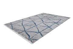 Grey Striped Area Rug - Digital Print Rug | Non Slip, Antibacterial Carpet