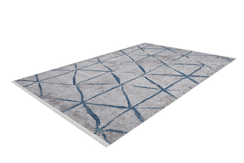 Grey Striped Area Rug - Digital Print Rug | Non Slip, Antibacterial Carpet