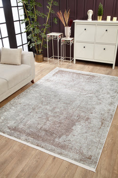 Modern Digital Print Rug – Grey Area Rug With Non Slip, Antibacterial Carpet
