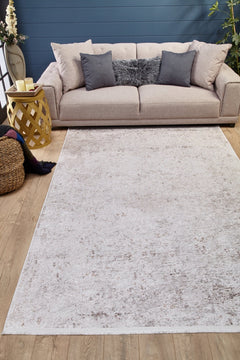 Modern Digital Area Rug - Beige Non Slip Antibacterial Washable Carpet